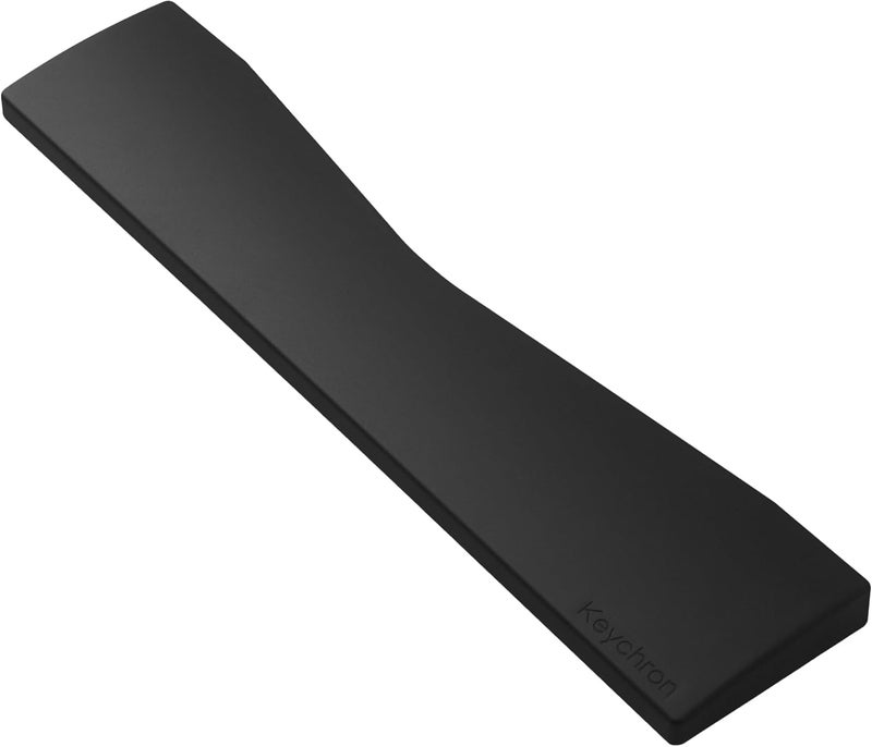 Keychron Black Silicone Wrist & Palm Rest, 14.96" for 75% Alice Layout Mechanical Keyboards (Q10 / Q10 Pro / Q10 Max / V10 / V10 Max) – Full Honeycomb Anti-Slip Base, Smooth and Soft Typing Support - Image 1